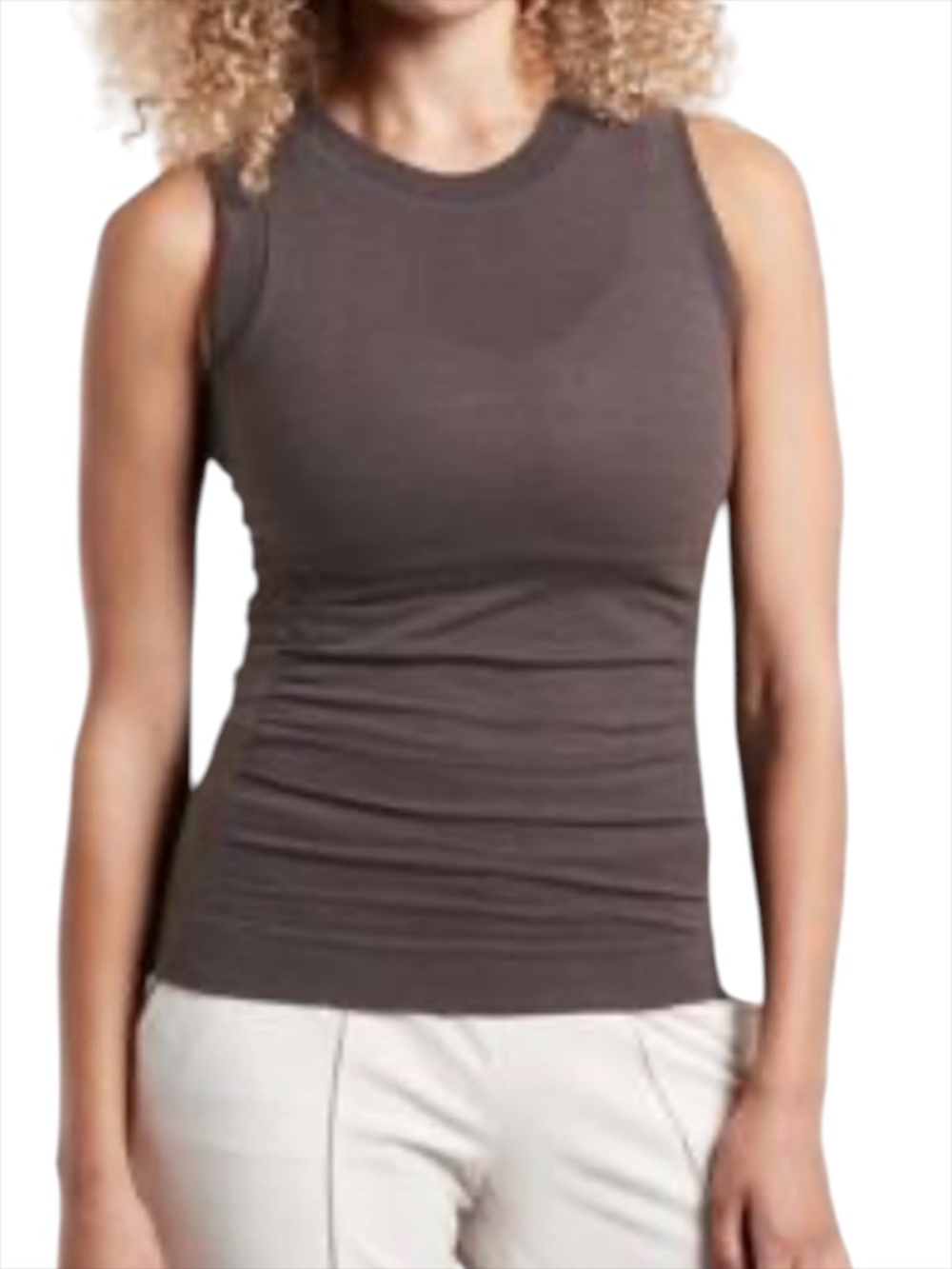 Athleta Foresthill Ascent Seamless Tank Top - Moca Brown Size XS